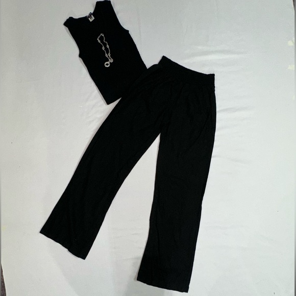 Joe Benbasset Elegant Black Wide Leg Pants - Picture 1 of 4